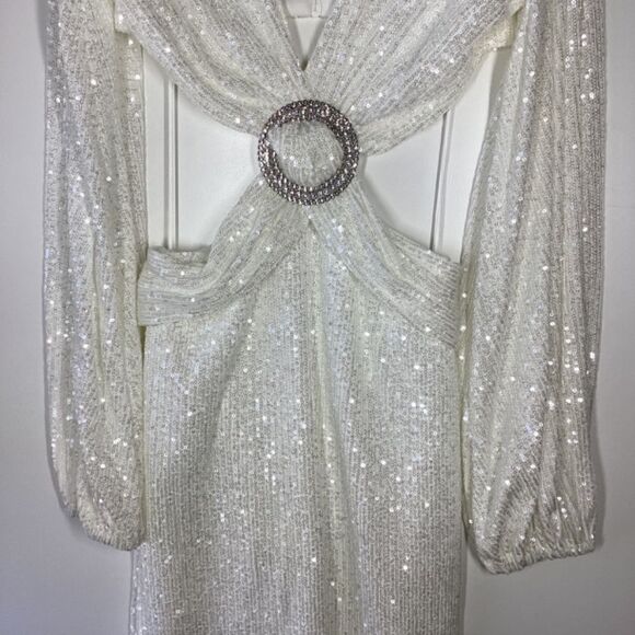 Nadine Merabi courtney white dress Size‎ Medium NWT - Picture 10 of 17